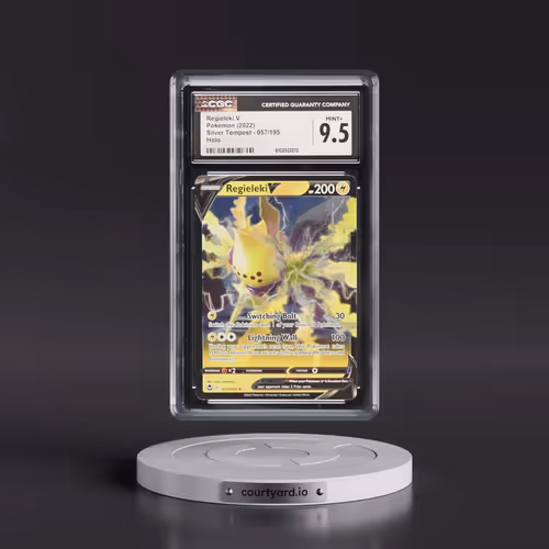 2022 Silver Tempest #057/195 Regieleki V - Holo (CGC 9.5 MINT+)