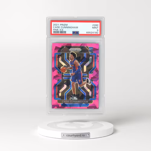 2021 Panini Prizm #282 Cade Cunningham - Pink Ice (PSA 9 MINT)