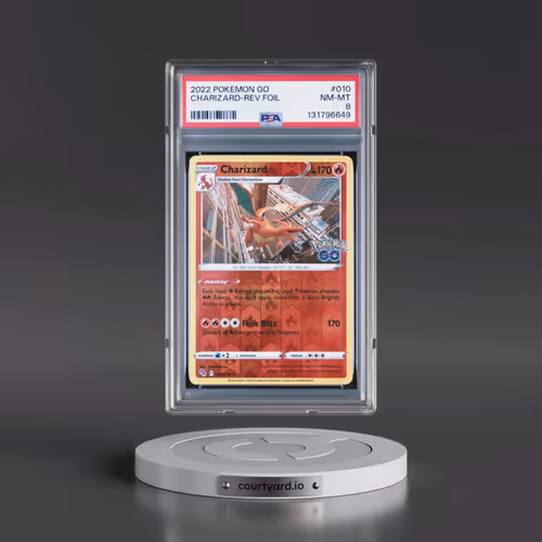 2022 Pokémon Go #010 Charizard - Reverse Foil (PSA 8 NM-MT)