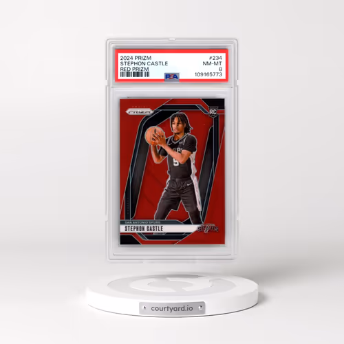 2024 Panini Prizm #234 Stephon Castle - Red Prizm (PSA 8 NM-MT)