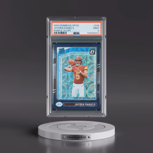 2024 Panini Donruss Optic #248 Jayden Daniels - Purple Scope (PSA 9 MINT)