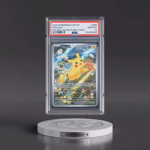 2024 Pokémon Svp EN-SV Black Star Promo #088 Pikachu - Paldea Adventure Chest (PSA 10 GEM MINT)