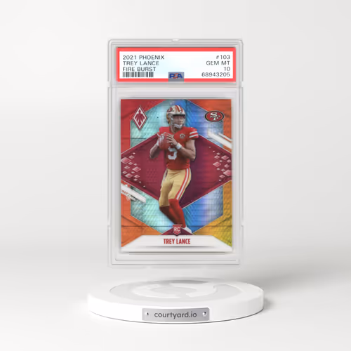 2021 Panini Phoenix #103 Trey Lance - Fire Burst (PSA 10 GEM MINT)