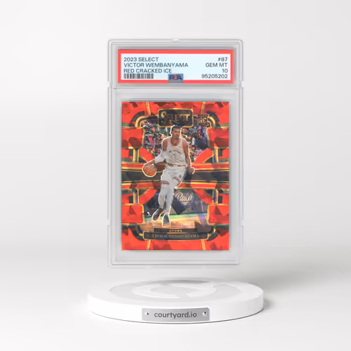 2023 Panini Select #87 Victor Wembanyama - Red Cracked Ice (PSA 10 GEM MINT)