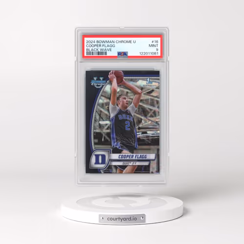 2024 Bowman Chrome University #16 Cooper Flagg - Black Wave (PSA 9 MINT)