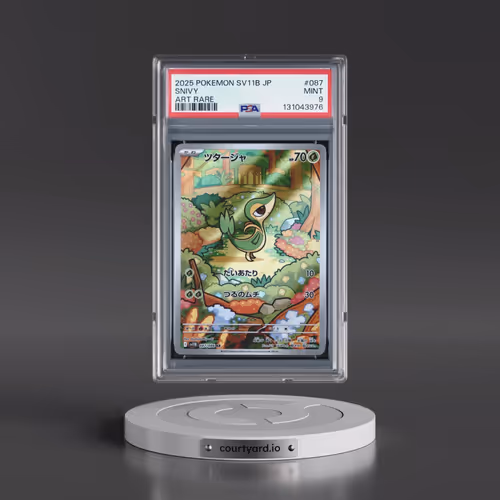 2025 Pokémon Sv11b-Black Bolt #087 Snivy - Art Rare (PSA 9 MINT)