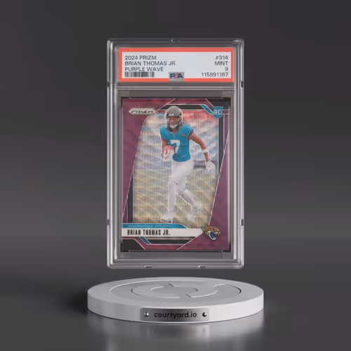 2024 Panini Prizm #314 Brian Thomas Jr. - Purple Wave (PSA 9 MINT)