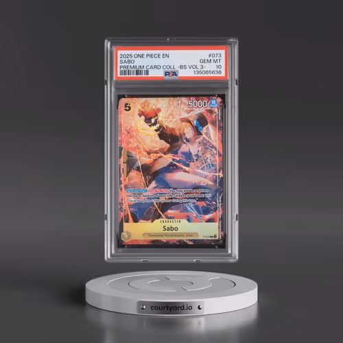 2025 One Piece Premium Card Collection -Best Selection Vol.3 #073 Sabo (PSA 10 GEM MINT)