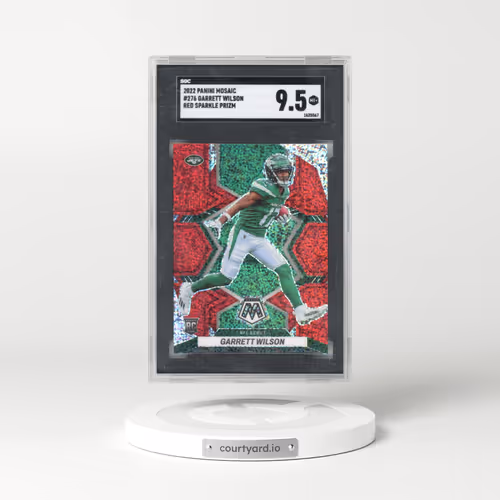 2022 Panini Mosaic #276 Garrett Wilson - Red Sparkle (SGC 9.5 MINT+)