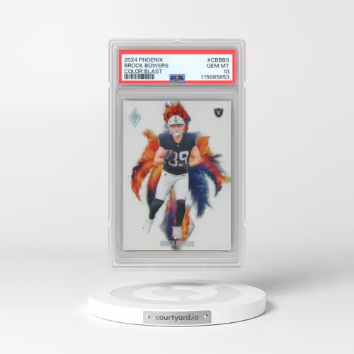2024 Panini Phoenix Color Blast #CBBBS Brock Bowers (PSA 10 GEM MINT)