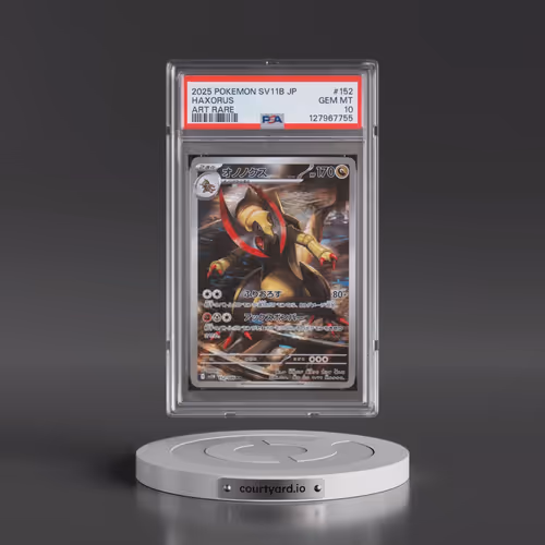 2025 Pokémon Sv11b-Black Bolt #152 Haxorus - Art Rare (PSA 10 GEM MINT)