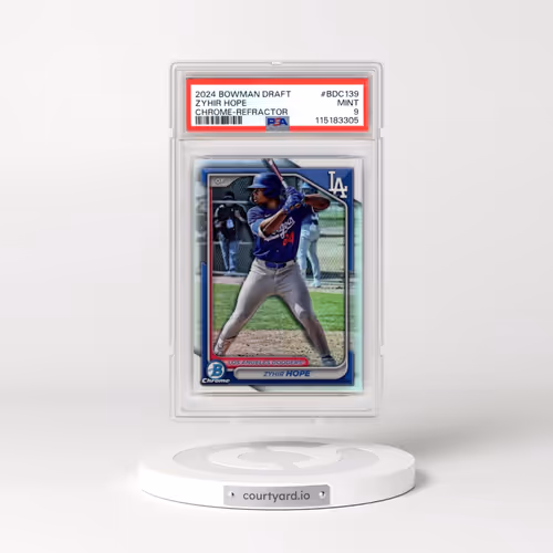 2024 Bowman Draft #BDC139 Zyhir Hope - Chrome-Refractor (PSA 9 MINT)