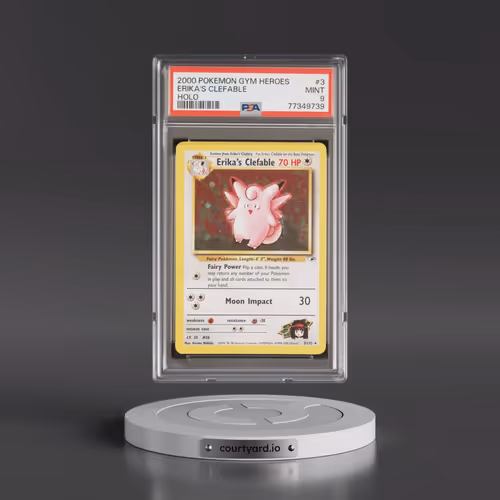 2000 Pokémon Gym Heroes #3 Erika's Clefable - Holo (PSA 9 MINT)