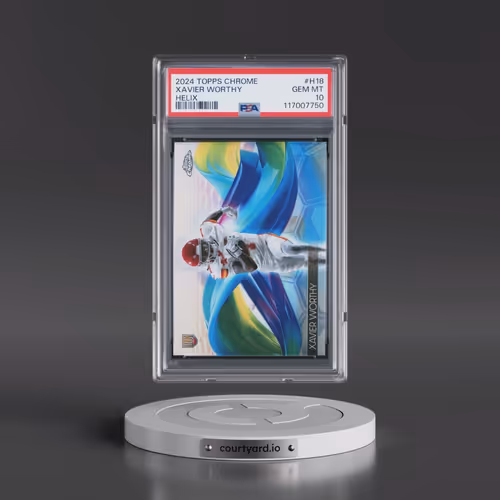2024 Topps Chrome Helix #H18 Xavier Worthy (PSA 10 GEM MINT)