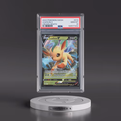 2023 Pokémon Sword and Shield Crown Zenith #013 Leafeon V - Holo (PSA 10 GEM MINT)
