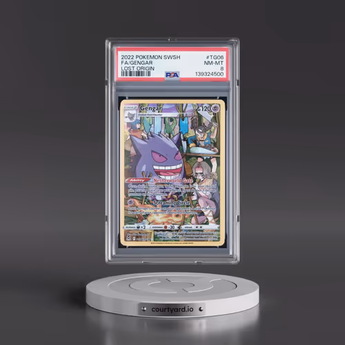 2022 Pokémon Sword & Shield Lost Origin #TG06 Gengar - Full Art (PSA 8 NM-MT)