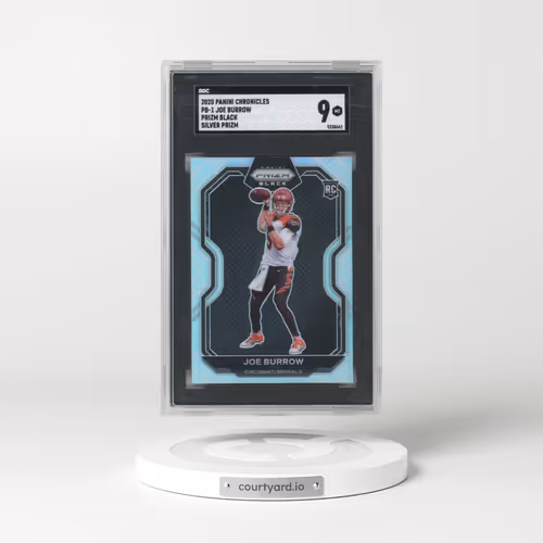 2020 Panini Chronicles #PB-1 Joe Burrow - Prizm Black Silver Prizm (SGC 9 MINT)