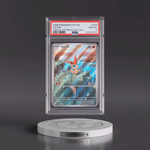 2025 Pokémon Svp EN-SV Black Star Promo #208 Victini - Unova Victini Illustration Collection (PSA 8