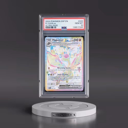 2024 Pokémon Ssp EN-Surging Sparks #222 Flygon EX - Holo Ultra Rare (PSA 10 GEM MINT)