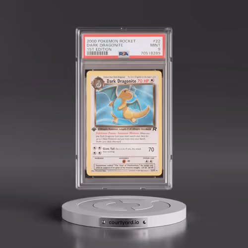 2000 Pokémon Rocket #22 Dark Dragonite - 1st Edition (PSA 9 MINT)