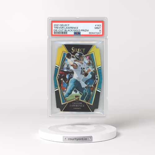 2021 Panini Select #143 Trevor Lawrence - Die-Cut Black/Gold Prizm (PSA 9 MINT)