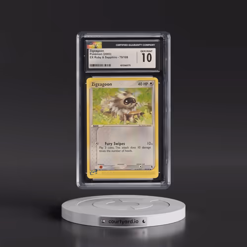 2003 EX Ruby & Sapphire (2003 Copyright, w/ "e" Symbol) #79/109 Zigzagoon (CGC 10 GEM MINT)
