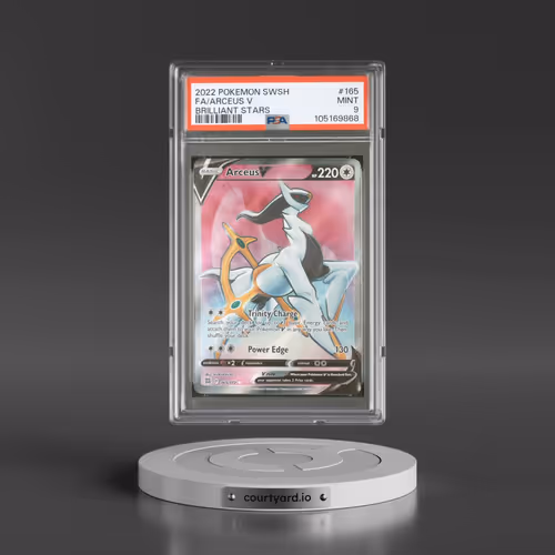 2022 Pokémon Sword & Shield Brilliant Stars #165 Arceus V - Holo Full Art (PSA 9 MINT)