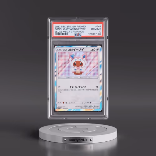 2017 Pokémon SM Promo #144 Poncho-Wearing Eevee - Eevee Mega Campaign (PSA 10 GEM MINT)