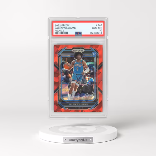 2022 Panini Prizm #246 Jalen Williams - Red Ice (PSA 10 GEM MINT)