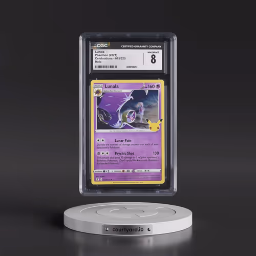 2021 Celebrations #015/025 Lunala - Holo (CGC 8 NM-MT)