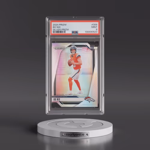 2024 Panini Prizm #309 Bo Nix - Silver Prizm (PSA 9 MINT)