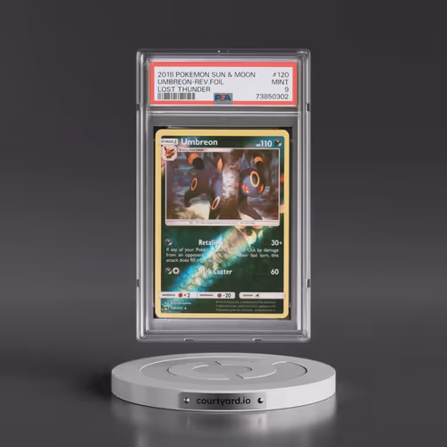 2018 Pokémon Sun & Moon Lost Thunder #120 Umbreon - Reverse Foil (PSA 9 MINT)