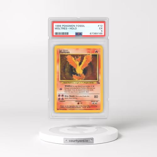 1999 Fossil #12 Moltres - Holo (PSA 5 EX)