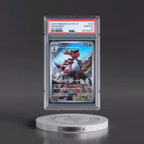 2025 Pokémon Sv11b-Black Bolt #143 Krookodile - Art Rare (PSA 10 GEM MINT)