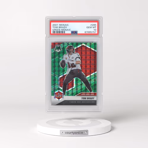 2021 Panini Mosaic #285 Tom Brady - Green Mosaic (PSA 10 GEM MINT)