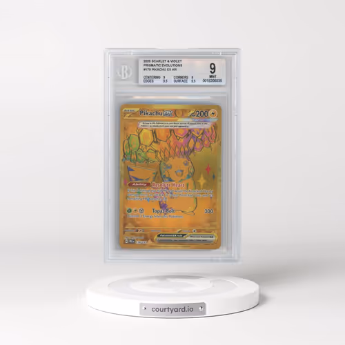 2025 Pokémon Pre EN-Prismatic Evolutions #179 Pikachu EX - Holo Hyper Rare (BGS 9 MINT)