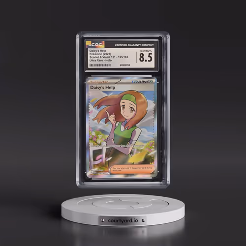 2023 Scarlet & Violet 151 - MEW EN #195/165 Daisy's Help - Ultra Rare Holo (CGC 8.5 NM-MT+)