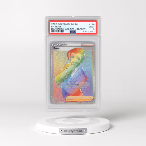2020 Pokémon Sword & Shield Darkness Ablaze #196 Rose - Full Art Secret (PSA 9 MINT)