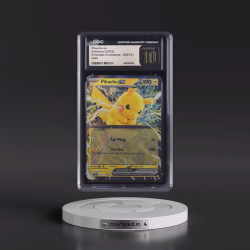2025 Pokémon Pre EN-Prismatic Evolutions #028 Pikachu EX - Holo (CGC 10 PRISTINE)