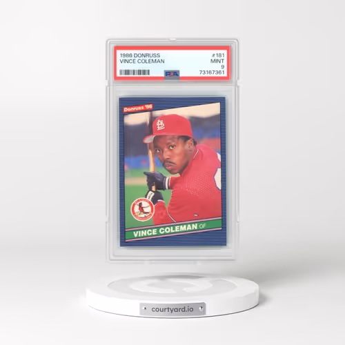 1986 Donruss #181 Vince Coleman (PSA 9 MINT)