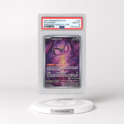2024 Pokémon Svp EN-SV Black Star Promo #129 Pecharunt - Shrouded Fable Pokemon Center Elite Trainer
