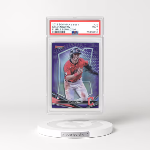 2022 Bowman's Best #35 Steven Kwan - Purple Refractor (PSA 9 MINT)