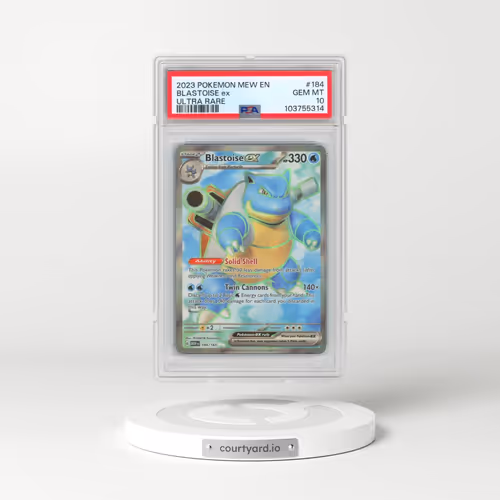 2023 Pokémon Mew EN-151 #184 Blastoise EX - Holo Ultra Rare (PSA 10 GEM MINT)