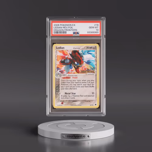 2006 Pokémon EX Dragon Frontiers #18 Ledian - Reverse Foil (PSA 10 GEM MINT)
