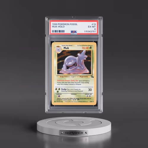 1999 Pokémon Fossil #13 Muk - Holo (PSA 6 EX-MT)