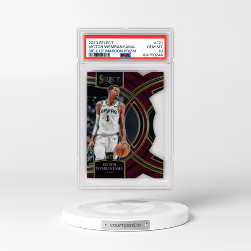 2023 Panini Select #121 Victor Wembanyama - Maroon Die-Cut (PSA 10 GEM MINT)