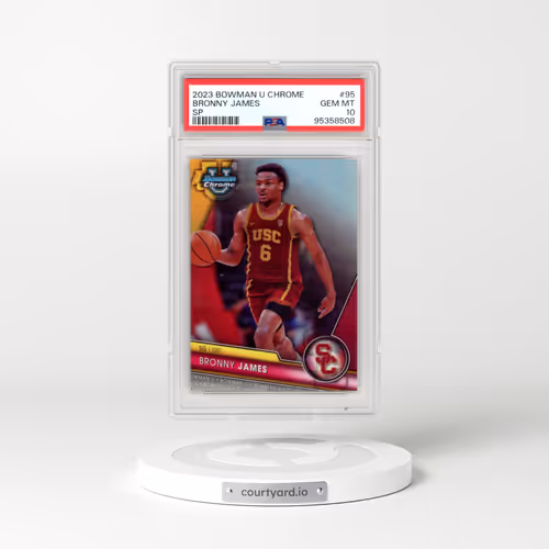 2023 Bowman University Chrome #95 Bronny James - SP (PSA 10 GEM MINT)