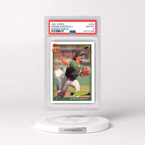1991 Topps Desert Shield #250 Dennis Eckersley (PSA 8 NM-MT)