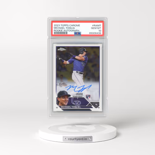2023 Topps Chrome Rookie Autograph #RAMT Michael Toglia (PSA 10 GEM MINT)