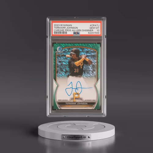 2023 Bowman Chrome Prospect Autographs #CPATJ Termarr Johnson - Green Shimmer (PSA 10 GEM MINT)